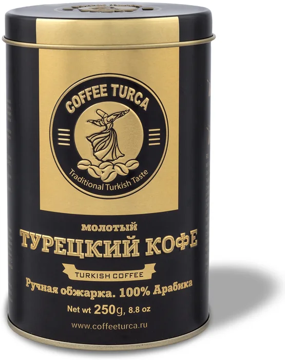 Турецкий кофе молотый Coffee Turca, жестяная банка, 100% Арабика из Бразилии — mr.zulo